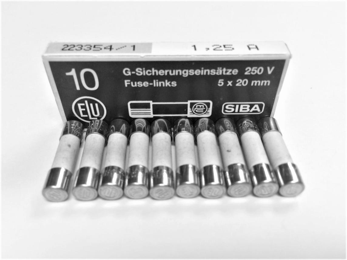 FUSIBLE // FUSE LINKS-5X20-1,25A_PACKX10U