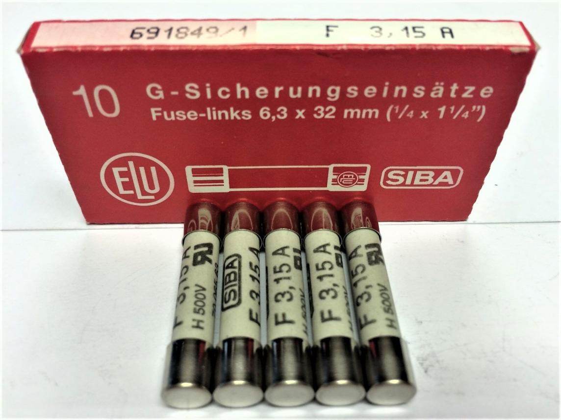 FUSIBLE // FUSE LINKS-6,3X32-3,15A_PACKX10U