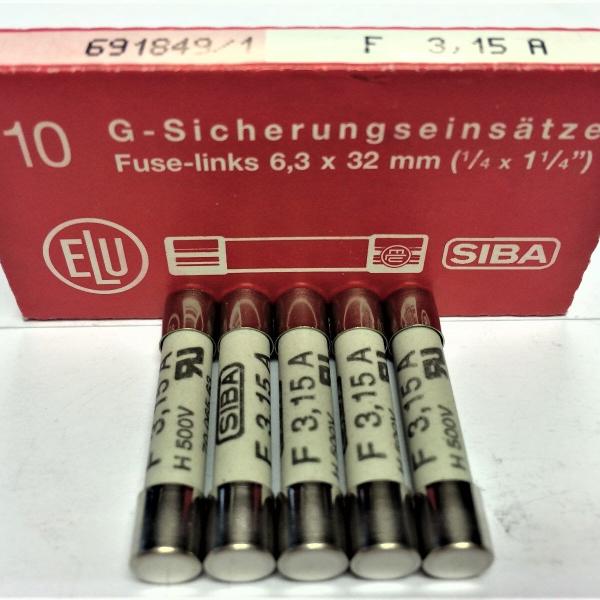 FUSIBLE // FUSE LINKS-6,3X32-3,15A_PACKX10U