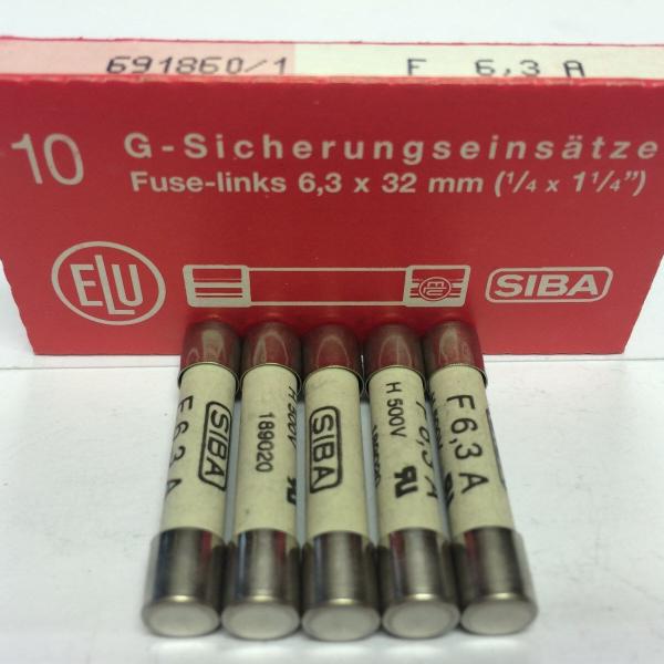 FUSIBLE // FUSE LINKS-6,3X32-6,3A_PACKX10U